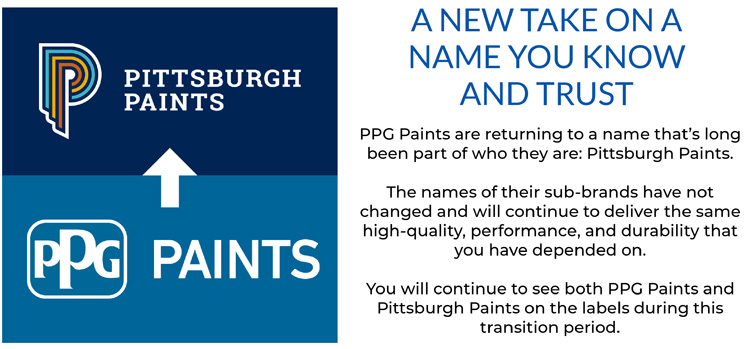 PPG Pittsburgh Paints brand transition Sedona Paint Center